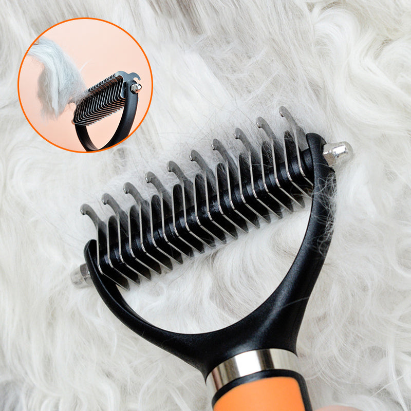 Double-Sided Grooming Brush for Dogs & Cats — Effortless Tangle-Free Shine Your Pet Will Adore