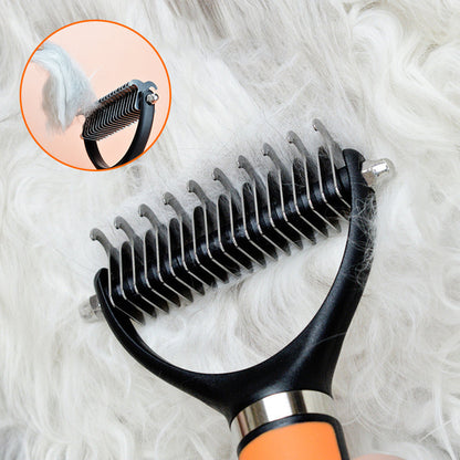 Double-Sided Grooming Brush for Dogs & Cats — Effortless Tangle-Free Shine Your Pet Will Adore