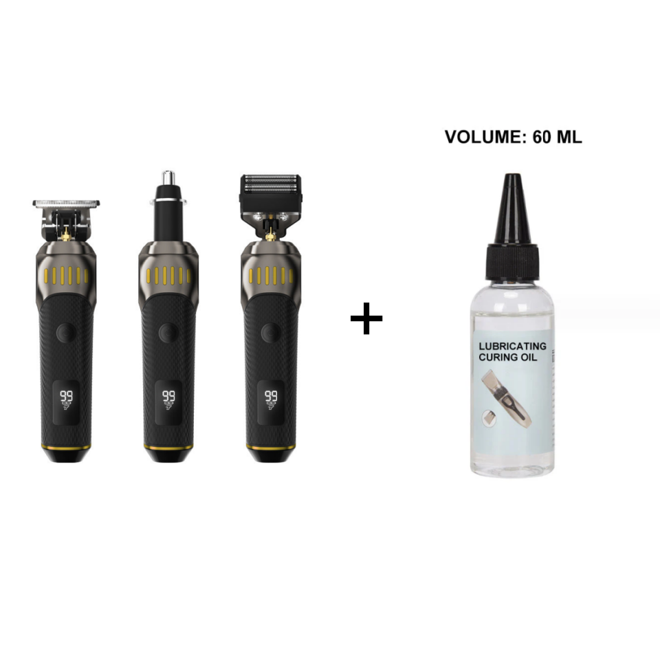 MANNOMAXX 3-in-1 Power Grooming Kit — Dominiere deinen Look mit messerscharfer Präzision und selbstbewusstem Style every day!