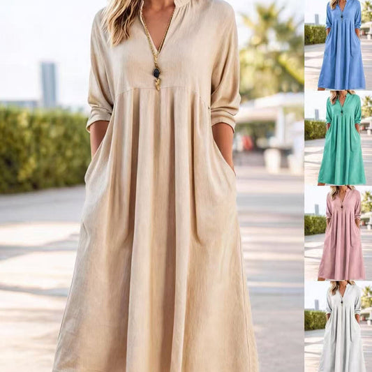 FemmeVibe Midi Dress — Trage Leichtigkeit und Stil, die dich unwiderstehlich strahlen lassen!