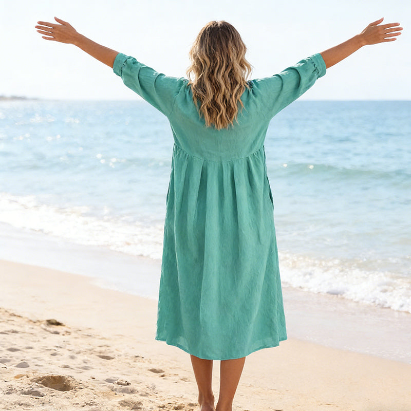 FemmeVibe Midi Dress — Trage Leichtigkeit und Stil, die dich unwiderstehlich strahlen lassen!