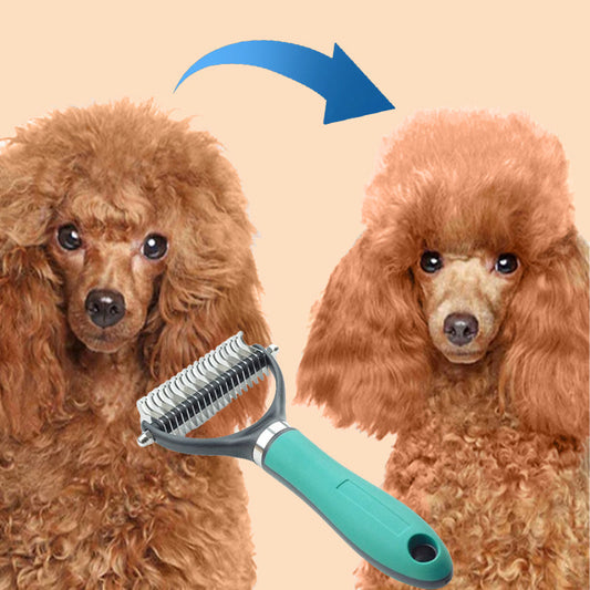 Double-Sided Grooming Brush for Dogs & Cats — Effortless Tangle-Free Shine Your Pet Will Adore
