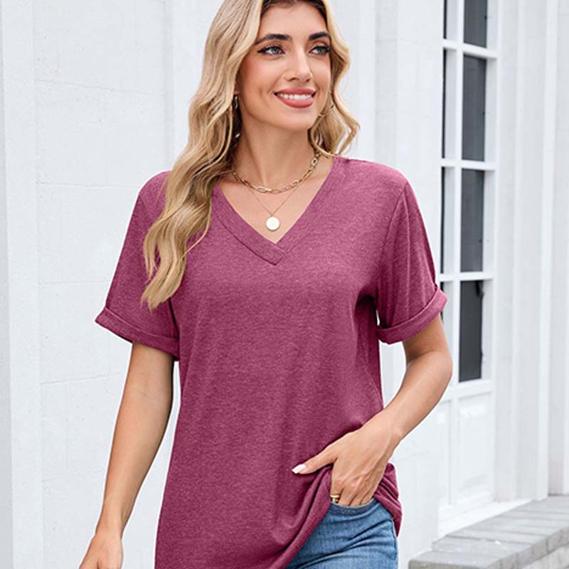 LuxVibe V-Neck Shirt — Fühl dich den ganzen Tag unwiderstehlich frisch und mühelos stylisch