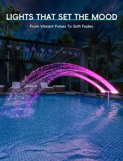 SolarSpritz Master™ — Verwandle deinen Pool in die coolste Chill-Oase mit magischer Lichtshow und erfrischendem Nebel