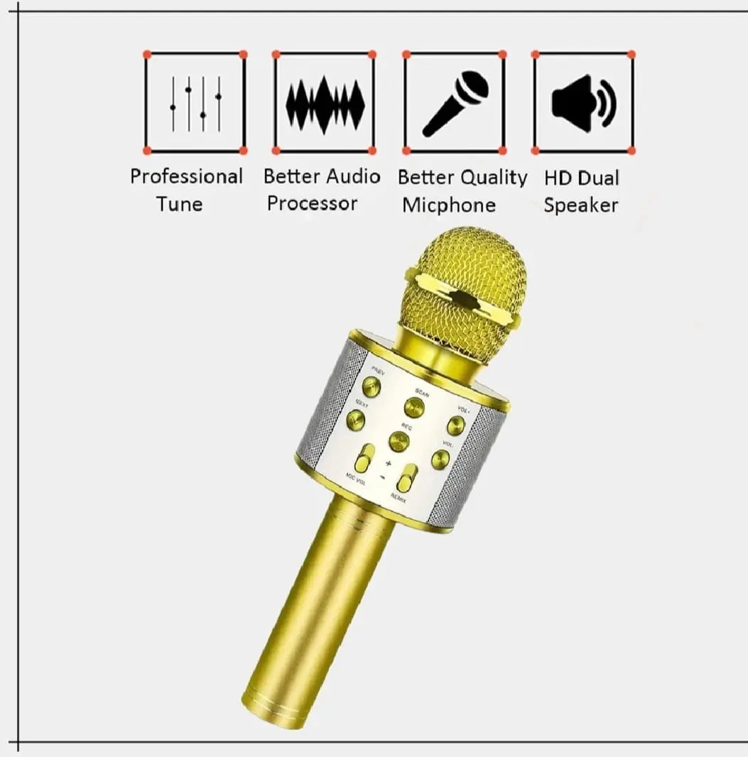 mihraaj Wireless Bluetooth Karaoke Microphone — Verwandle jeden Ort in deine persönliche Showbühne und fühl den Adrenalinkick deiner Performance!