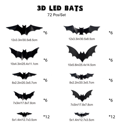 3D Fledermaus LED-Wanddeko — Mach dein Zuhause zur gruseligsten Halloween-Bühne mit lebensechten Flug-Illusionen!