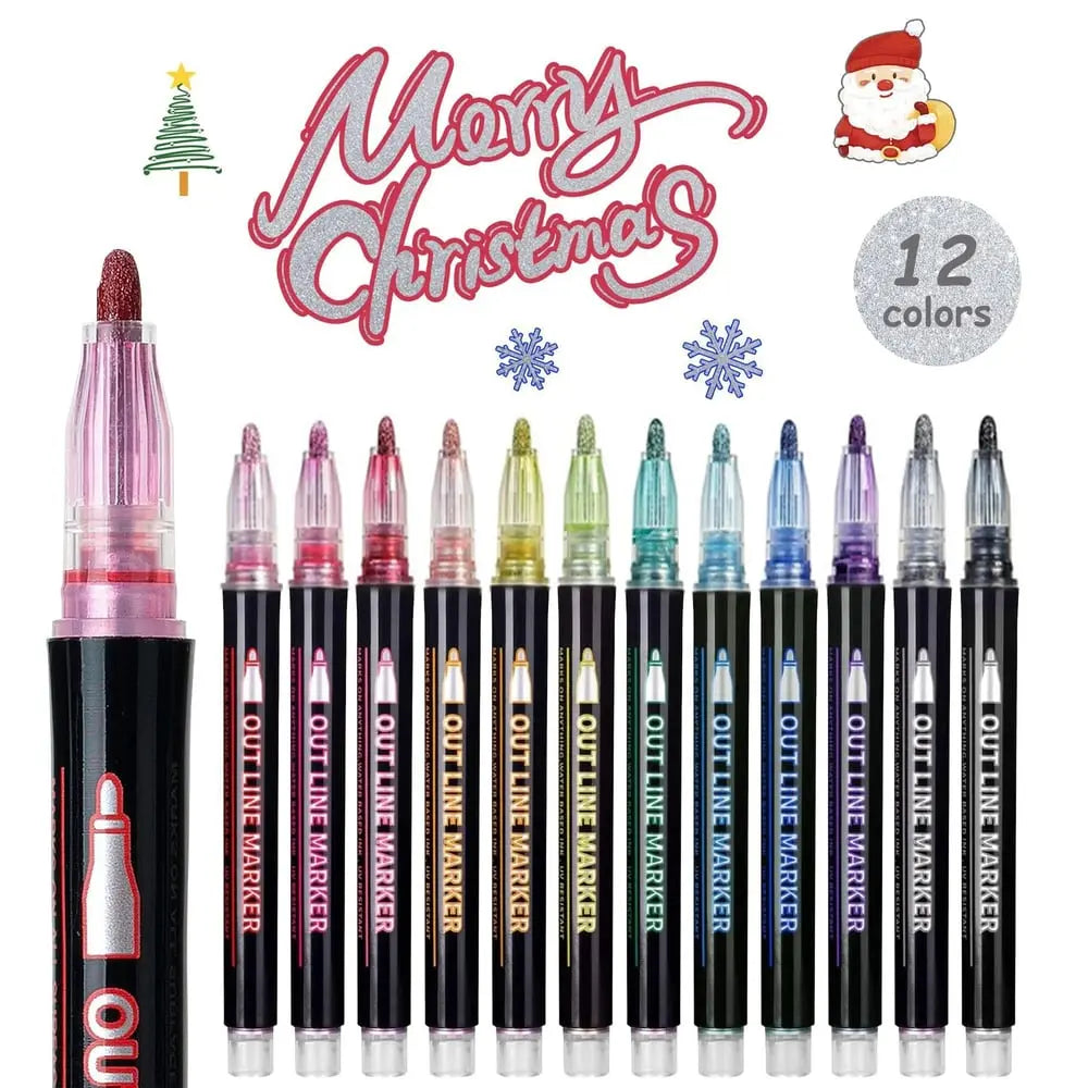 StrahlKraft Metallic Marker Set — Mach Deine Kunst Zum Strahlenden Mittelpunkt Jeder Aufmerksamkeit!