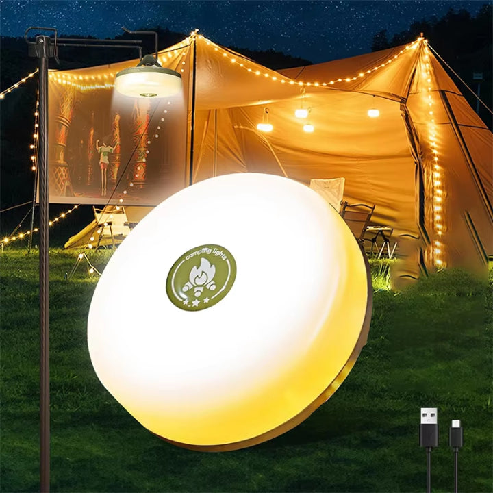 Camping Lampe mit 10m RGB-Lichterkette — Deine magische Lichtquelle für unvergessliche Outdoor-Erlebnisse