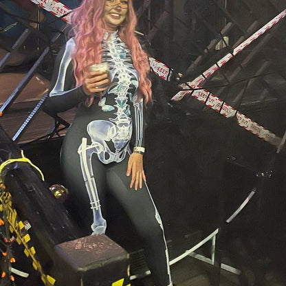 BoneFury Bodysuit — Verwandle dich in die strahlende Legende der Nacht, die alle Blicke fesselt und jede Party dominiert!