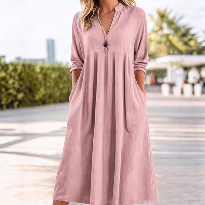 FemmeVibe Midi Dress — Trage Leichtigkeit und Stil, die dich unwiderstehlich strahlen lassen!