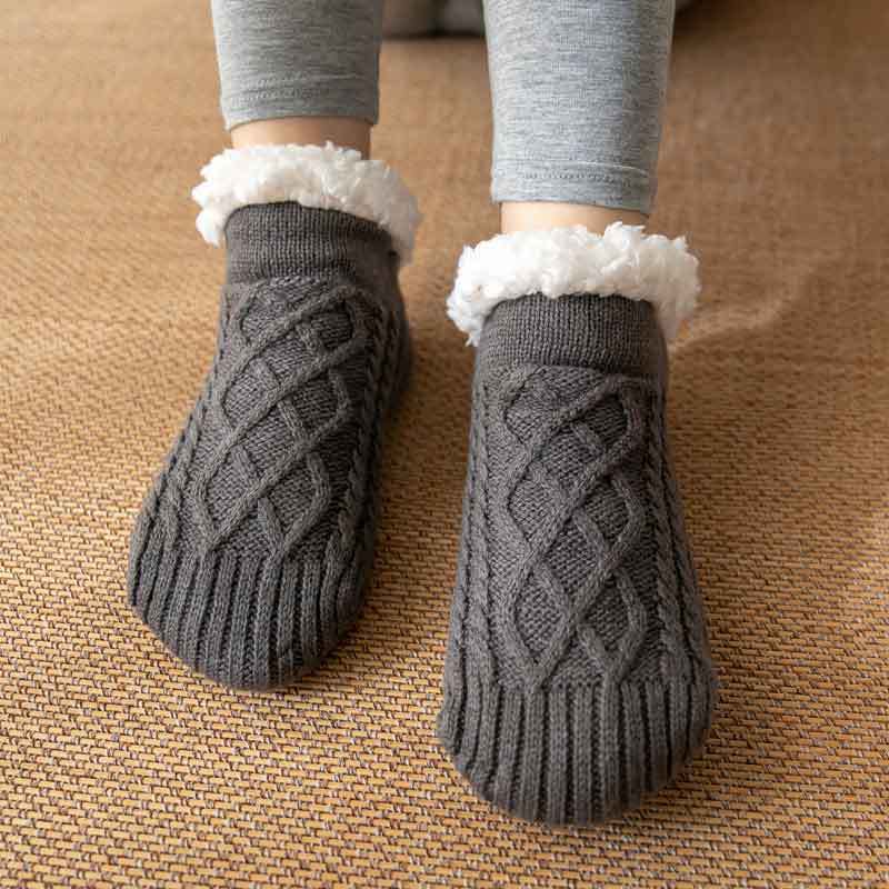 (1Paar + 1Paar Gratis) Anti-Rutsch Wollsocken - Hält deine Füße den ganzen Winter lang warm!