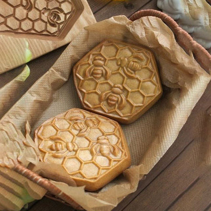 Keksform mit Holzgravur - Prägeform für Kekse